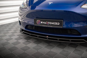 Matte Black - Maxton Design Front Splitter V.2 Tesla Model Y Front Lip