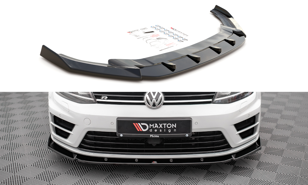 Maxton Design Front Splitter VW Golf Mk7 R Ver4 (Prefacelift) Front Lip