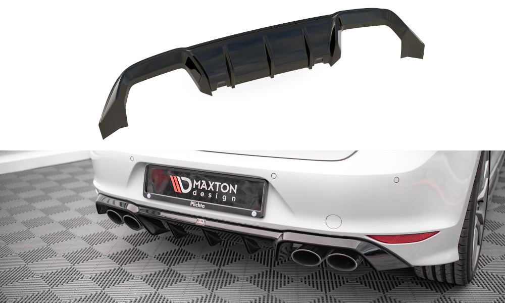 Maxton Design Rear Diffuser Valance VW Golf Mk7 R (Prefacelift)