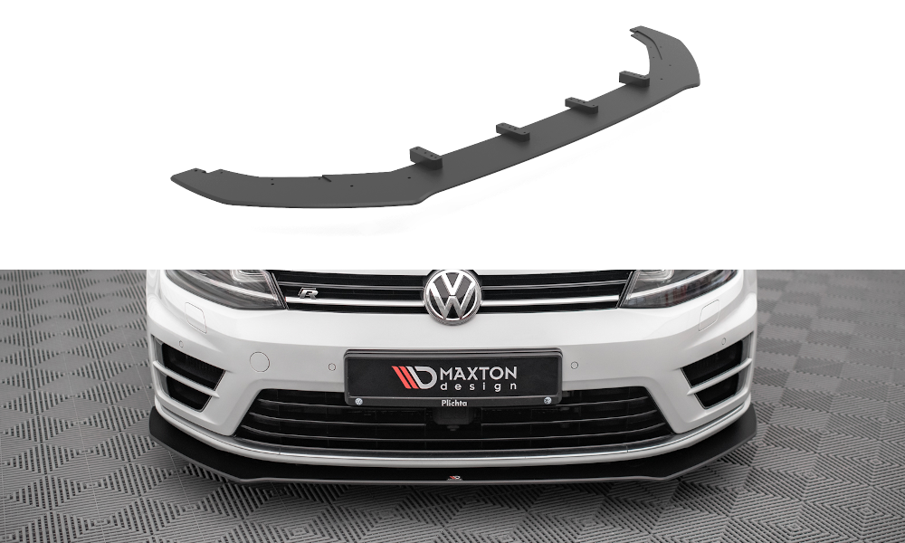 Maxton Design Racing Durability Front Splitter VW Golf MK7 R Front Lip