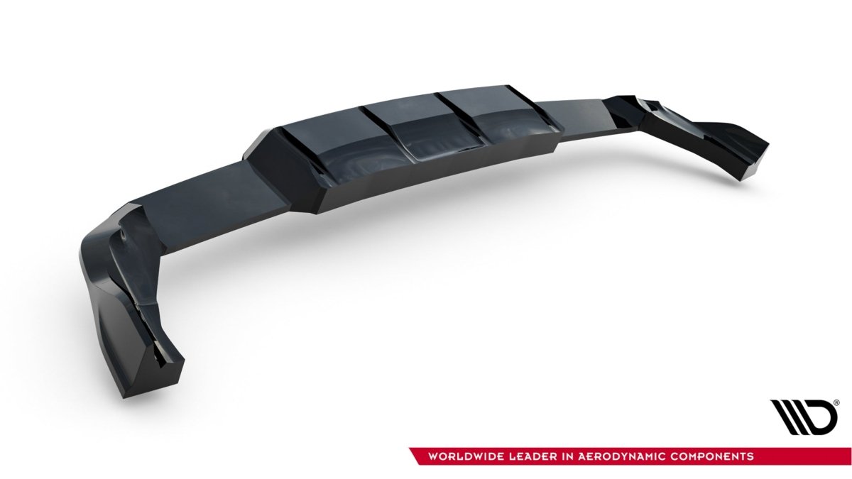 Maxton Design Rear Splitter (with vertical bars) V.1 Volkswagen Golf R Mk8 / Mk8.5 Facelift