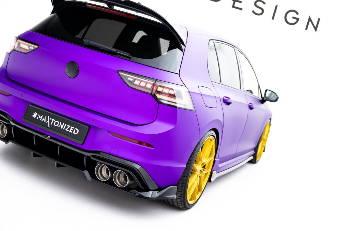 Maxton Design Rear Splitter (with vertical bars) V.1 Volkswagen Golf R Mk8 / Mk8.5 Facelift