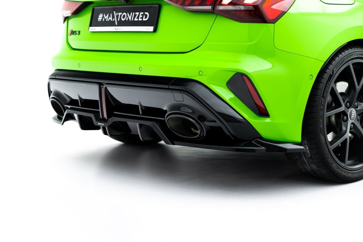 Maxton Design Rear Splitter (with vertical bars) V.2 Audi RS3 Sportback 8Y Facelift