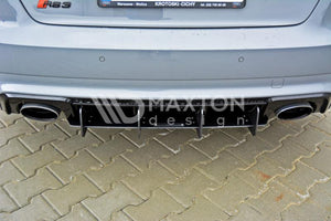 Maxton Design Audi RS3 8VA Sportback Front Splitter Lip v2 + Side Skirts + Diffuser