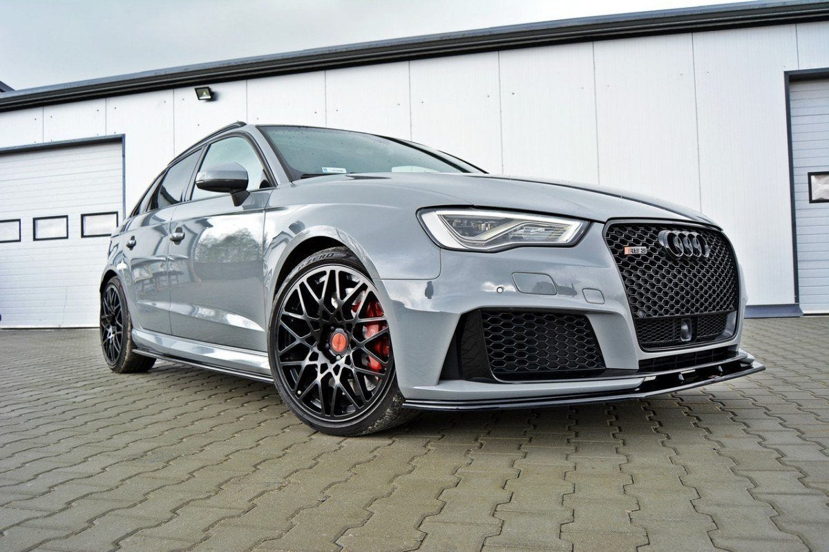 Maxton Design Audi RS3 8VA Sportback Front Splitter Lip v2 + Side Skirts + Diffuser