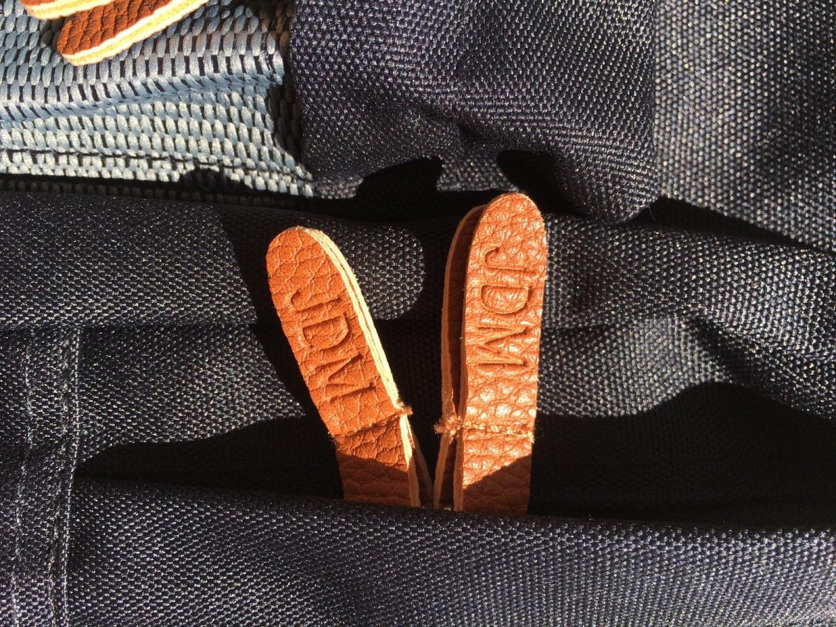 JDM Bag Backpack With Red Bride Racing Harness Strap & Brown Leather Bottom