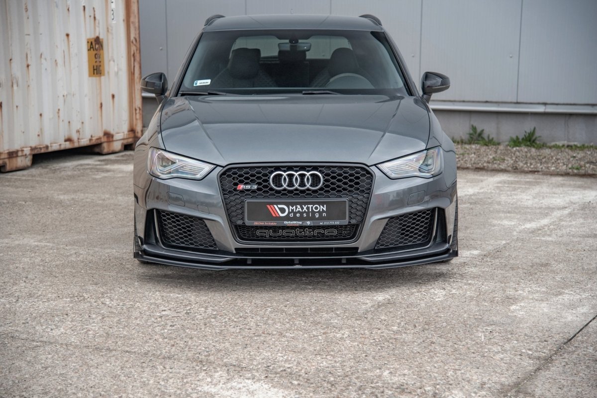 Maxton Design Racing Durability Front Splitter + Flaps RS3 8VA Sportback Front Lip