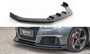 Maxton Design Racing Durability Front Splitter + Flaps RS3 8VA Sportback Front Lip