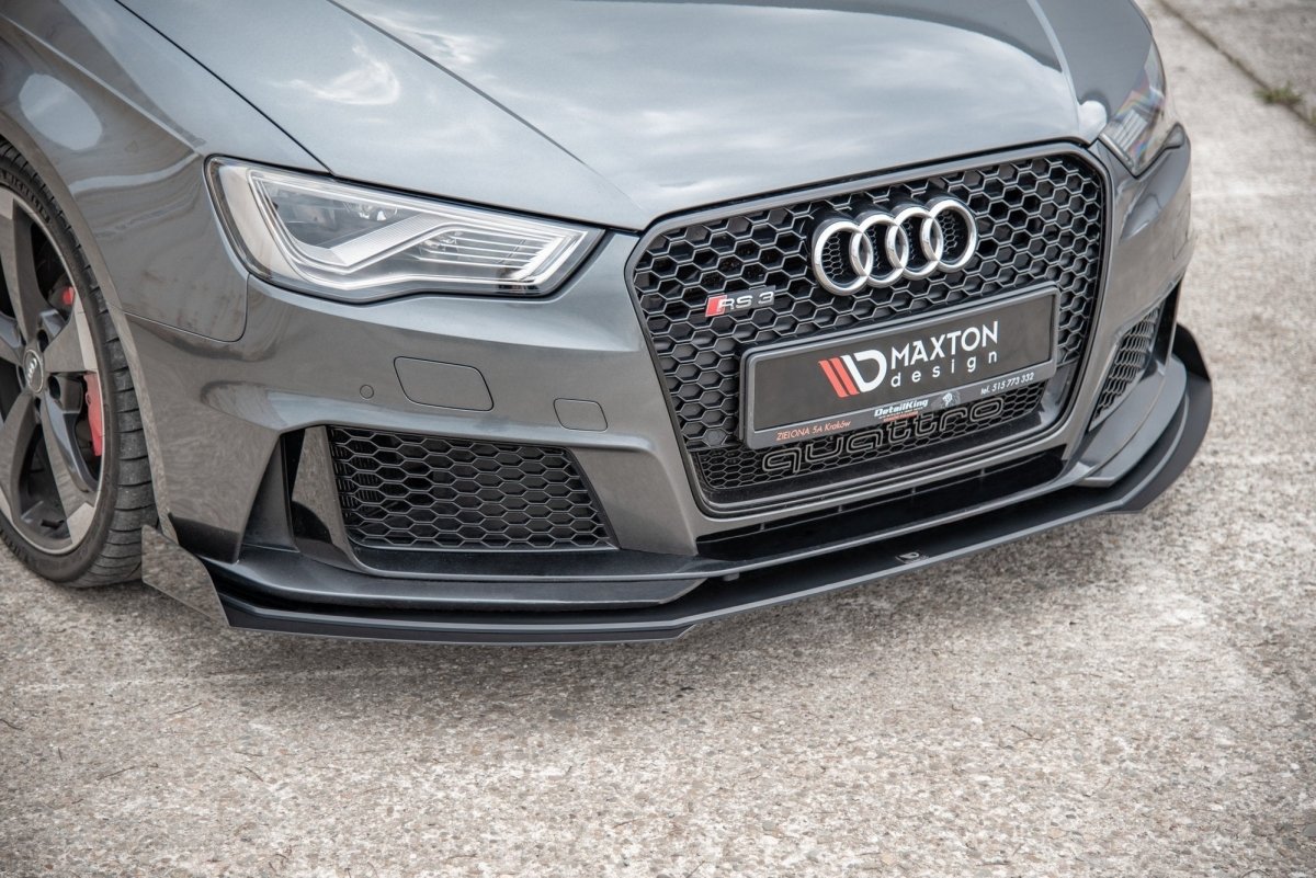 Maxton Design Racing Durability Front Splitter + Flaps RS3 8VA Sportback Front Lip