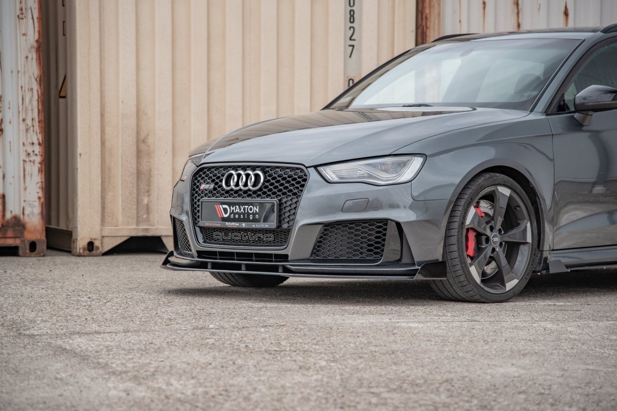 Maxton Design Racing Durability Front Splitter + Flaps RS3 8VA Sportback Front Lip