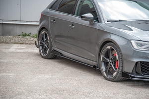 Maxton Design Racing Durability Side Skirts + Flaps Audi RS3 8VA Sportback