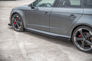 Maxton Design Racing Durability Side Skirts + Flaps Audi RS3 8VA Sportback