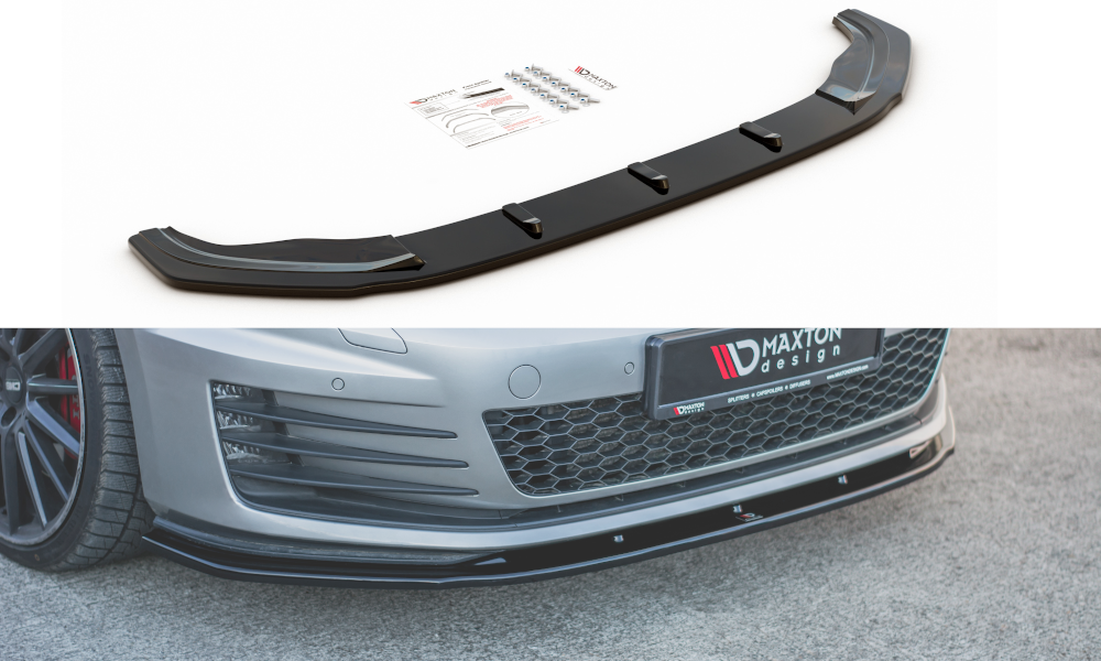 Maxton Design Front Splitter V.1 VW Golf Mk7 GTI (Prefacelift) Front Lip