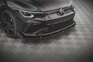 Maxton Design Front Splitter V.2 with Flaps VW Golf Mk8 R Front Lip