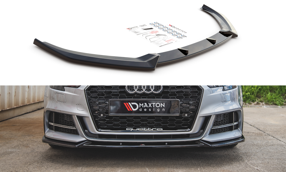 Maxton Design Front Splitter Audi S3 / A3 S-Line 8V FL V3
