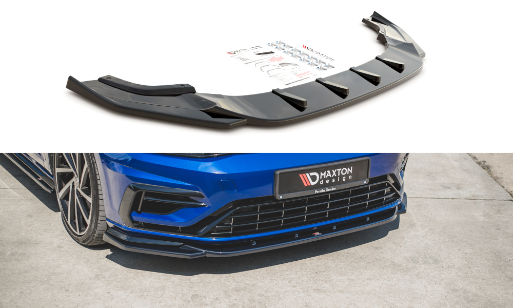 Maxton Design Front Splitter VW Golf Mk7.5 R Ver9 (Facelift) Front Lip