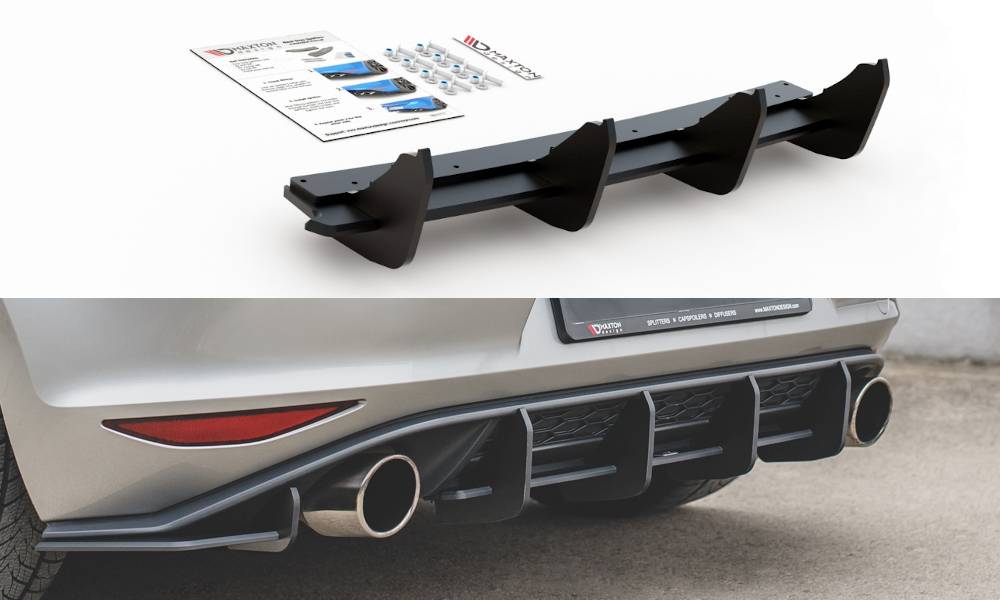 Maxton Design Racing Durability Rear Diffuser V1 Golf MK7 GTI