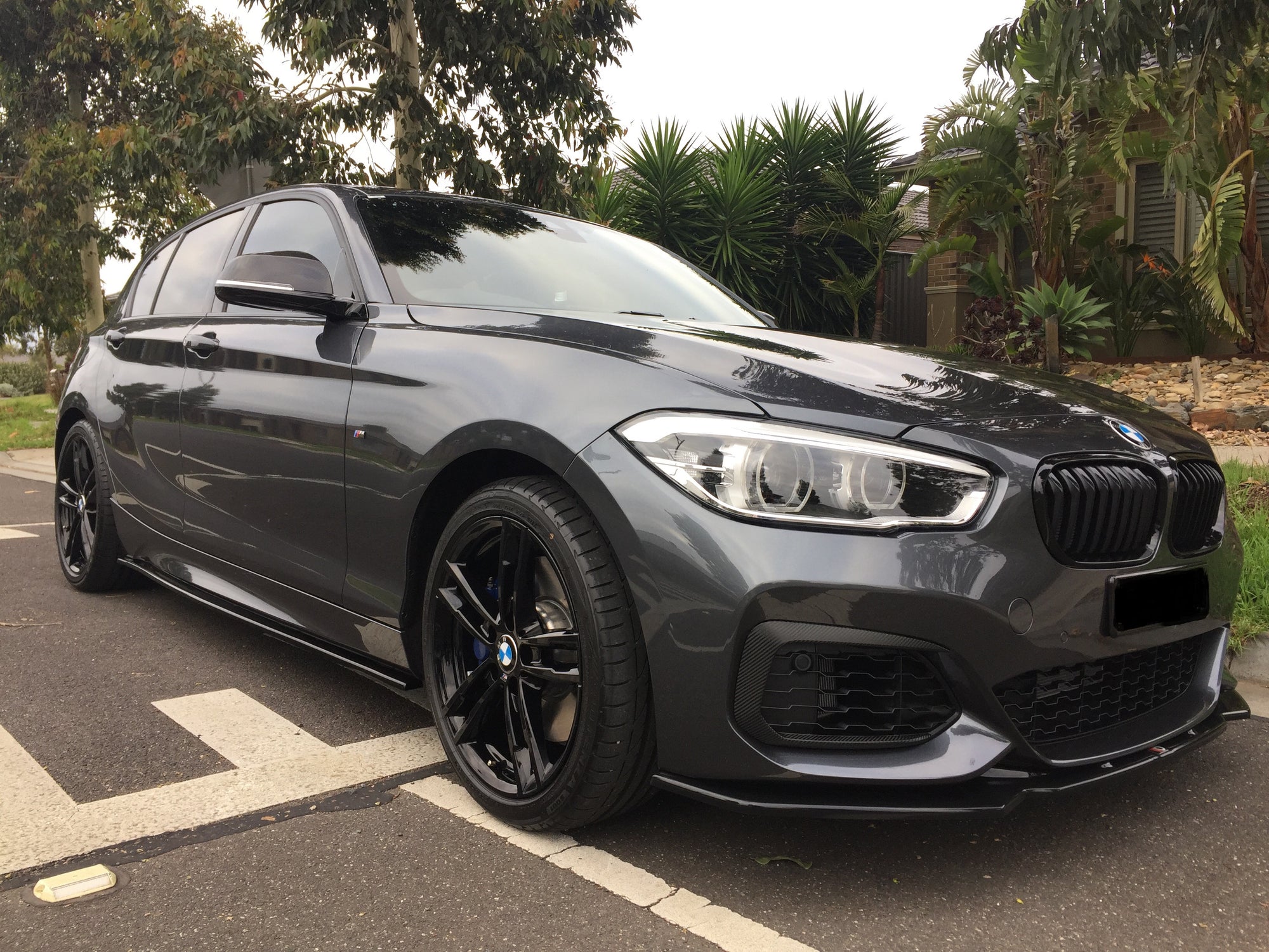 Maxton Design BMW 1M F20 (Facelift) Front Splitter Lip + Side Skirts + Rear Sides & Central Rear Splitter