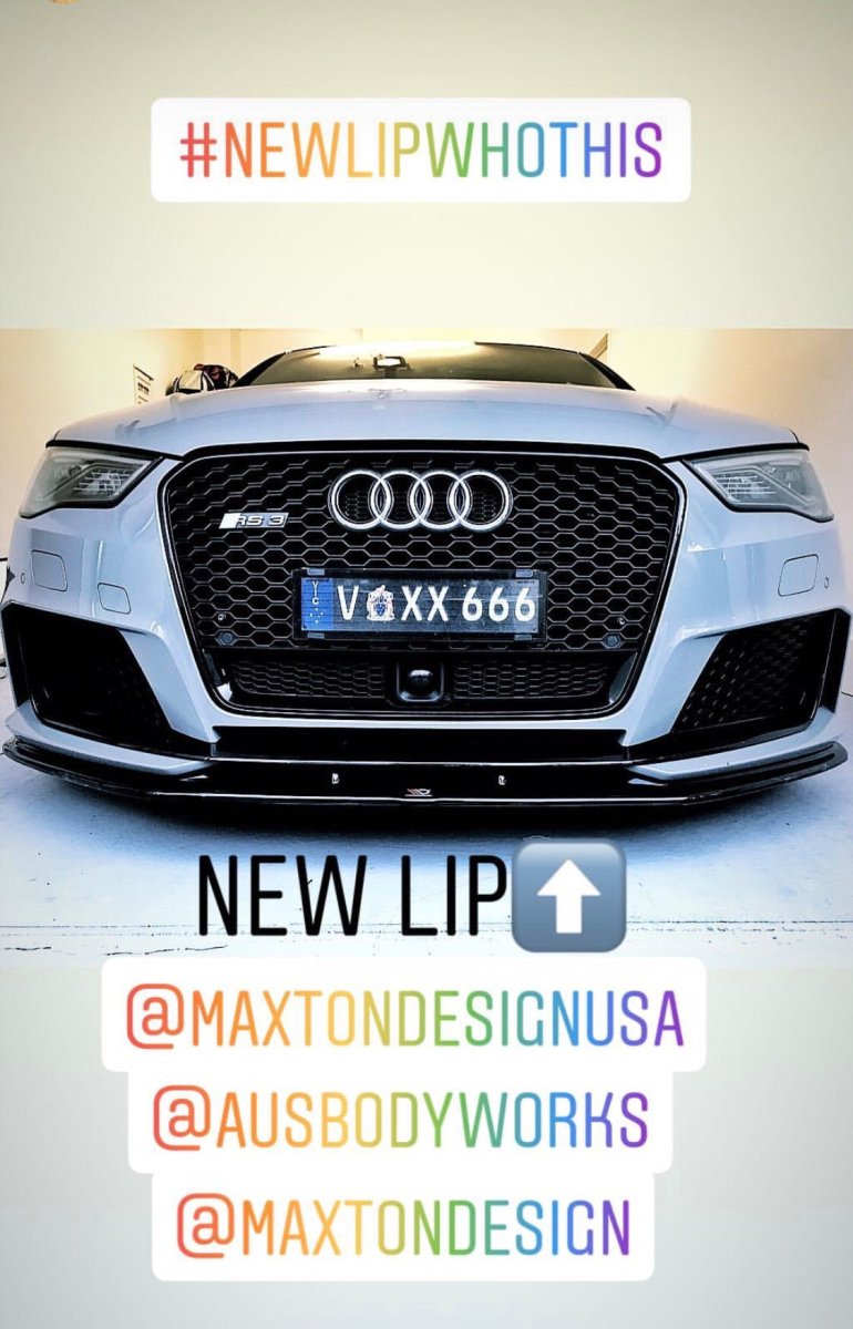Maxton Design Audi RS3 8VA Sportback Front Splitter Lip V2
